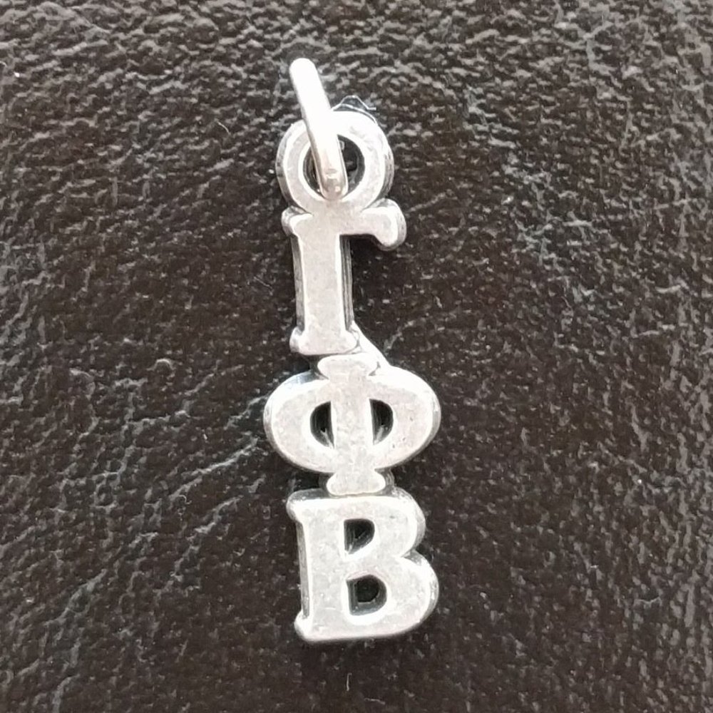Gamma Phi Beta silver pendant